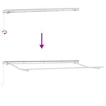 Markiseramme Hvit 4 X 2 M Metall