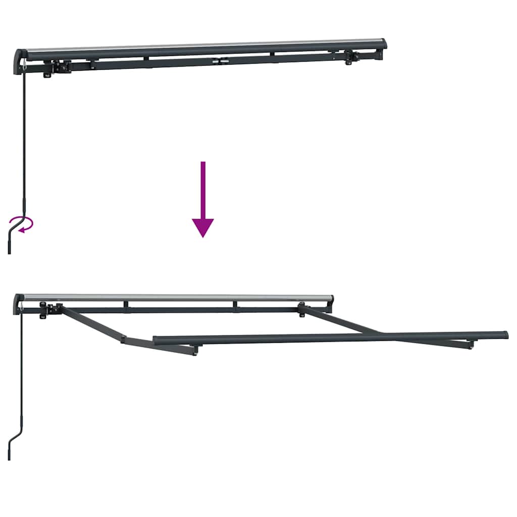 Markiseramme Antrasitt 2.5 X 2 M Metall
