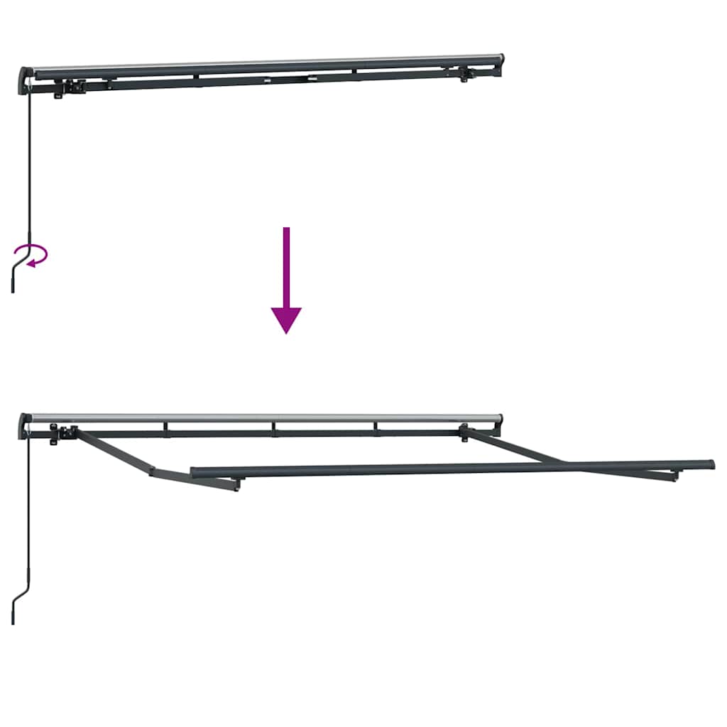 Markiseramme Antrasitt 3 X 2 M Metall
