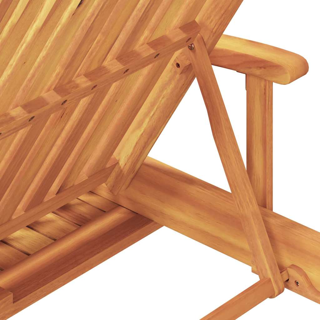 Solstol 2 Pcs Gråbrun 200 X 67 X 84 Cm Solid Akasietre