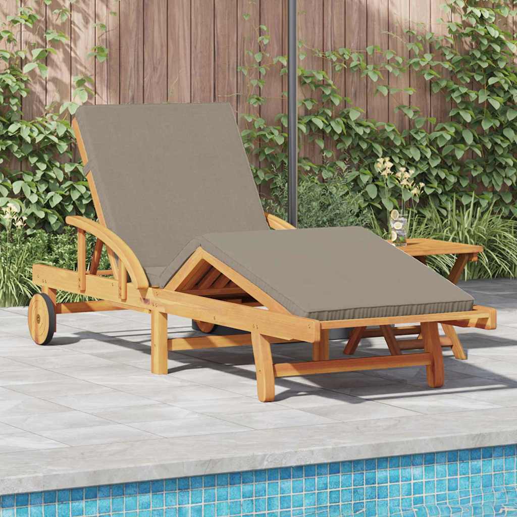 Solstol 2 Pcs Gråbrun 200 X 67 X 84 Cm Solid Akasietre