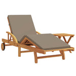 Solstol 2 Pcs Gråbrun 200 X 67 X 84 Cm Solid Akasietre