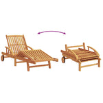 Solstol 2 Pcs Gråbrun 200 X 67 X 84 Cm Solid Akasietre