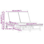Solstol Brun 125 X 200 X 84 Cm Solid Akasietre