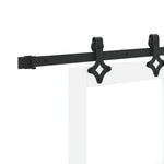 Skyvedør Hvit 83 X 211 Cm Massivt Furutre Og Glass