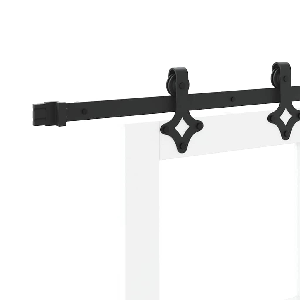 Skyvedør Hvit 83 X 211 Cm Massivt Furutre Og Glass