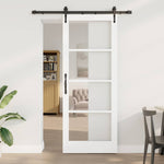 Skyvedør Orkdal Hvit 83 X 211 Cm Massivt Furutre Og Glass