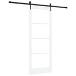 Skyvedør Orkdal Hvit 83 X 211 Cm Massivt Furutre Og Glass