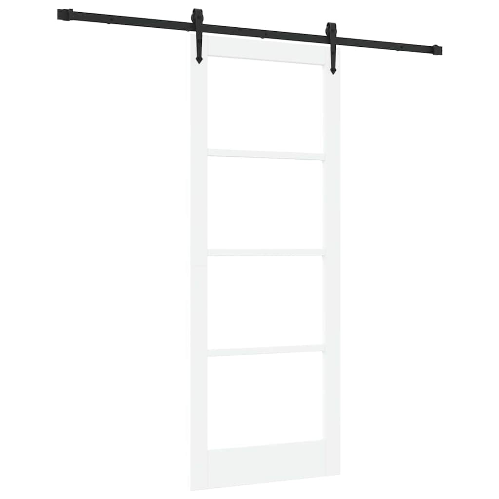 Skyvedør Orkdal Hvit 83 X 211 Cm Massivt Furutre Og Glass