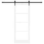 Skyvedør Orkdal Hvit 83 X 211 Cm Massivt Furutre Og Glass