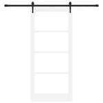 Skyvedør Orkdal Hvit 93 X 211 Cm Massivt Furutre Og Glass