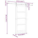 Skyvedør Orkdal Hvit 93 X 211 Cm Massivt Furutre Og Glass