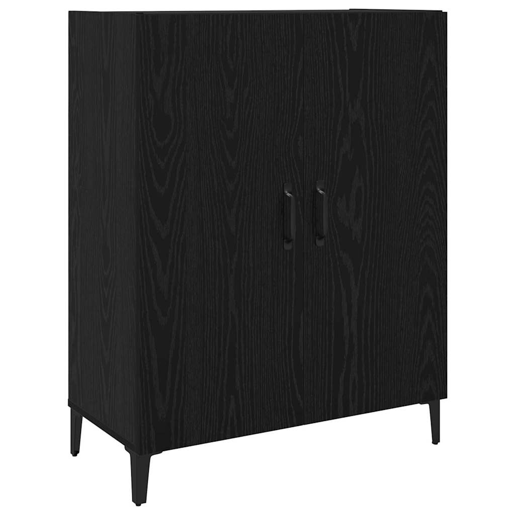 Høyskap Svart Eik 69,5 X 32,5 X 180 Cm Konstruert Tre