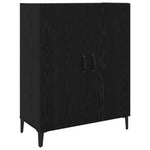 Høyskap Svart Eik 69,5 X 32,5 X 180 Cm Konstruert Tre