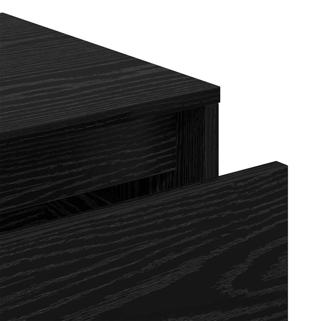 Gangmøbelsett 3 Pcs Svart Eik 80 X 31 X 40 Cm Konstruert Tre