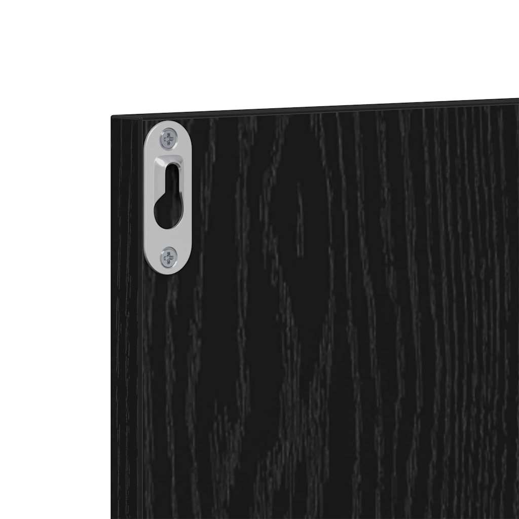 Gangmøbelsett 3 Pcs Svart Eik 80 X 31 X 40 Cm Konstruert Tre