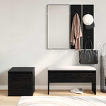 Gangmøbelsett 3 Pcs Svart Eik 80 X 31 X 40 Cm Konstruert Tre