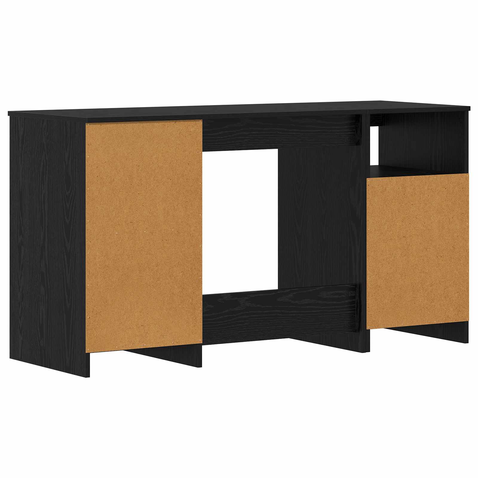 Skrivebord 2 Pcs Svart Eik 140 X 50 X 76 Cm Konstruert Tre
