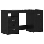 Skrivebord 2 Pcs Svart Eik 140 X 50 X 76 Cm Konstruert Tre