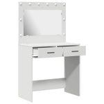 Sminkebord Med Speillys Hvit 78,5 X 41 X 135 Cm Konstruert Tre