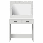 Sminkebord Med Speillys Hvit 78,5 X 41 X 135 Cm Konstruert Tre