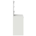 Sminkebord Med Speillys Hvit 78,5 X 41 X 135 Cm Konstruert Tre