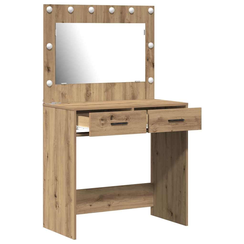 Sminkebord Artisan Eik 78,5 X 41 X 135 Cm Konstruert Tre