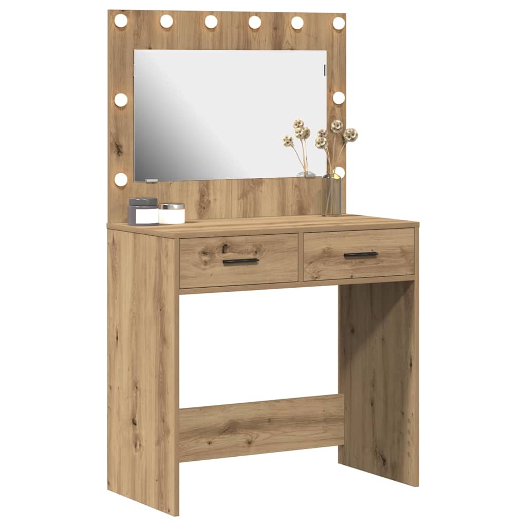 Sminkebord Artisan Eik 78,5 X 41 X 135 Cm Konstruert Tre