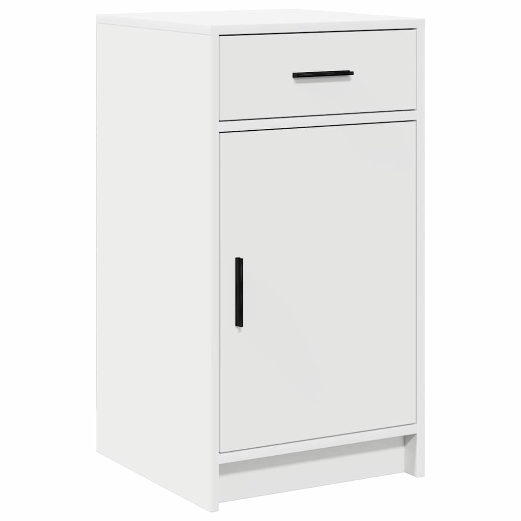 Serviesskap Med Skuff Hvit 40 X 40,5 X 75 Cm Konstruert Tre