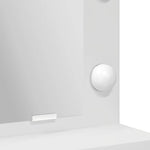 Sminkebord Med Speillys Hvit 79 X 41 X 135 Cm Konstruert Tre