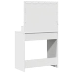 Sminkebord Med Speillys Hvit 79 X 41 X 135 Cm Konstruert Tre
