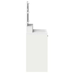 Sminkebord Med Speillys Hvit 79 X 41 X 135 Cm Konstruert Tre