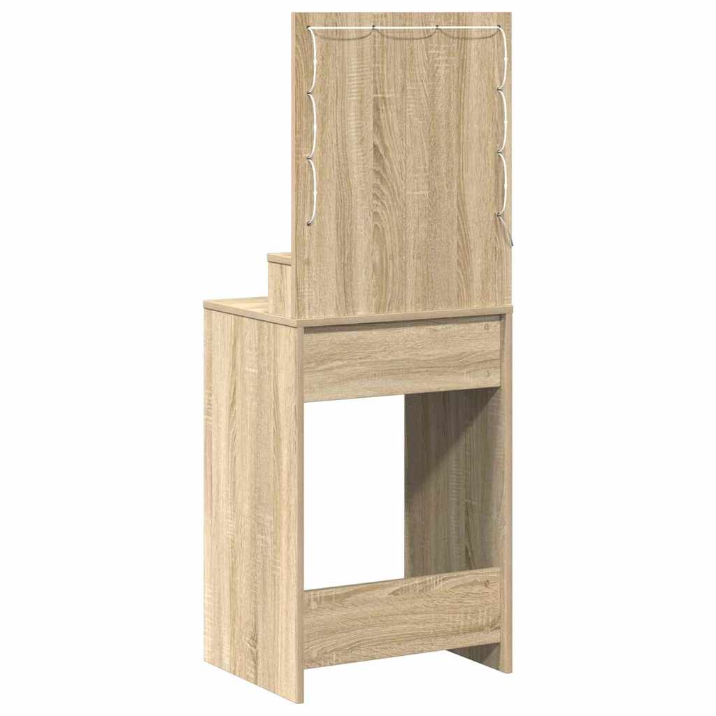 Sminkebord Med Skuff Sonoma Eik 50 X 41 X 135 Cm Konstruert Tre