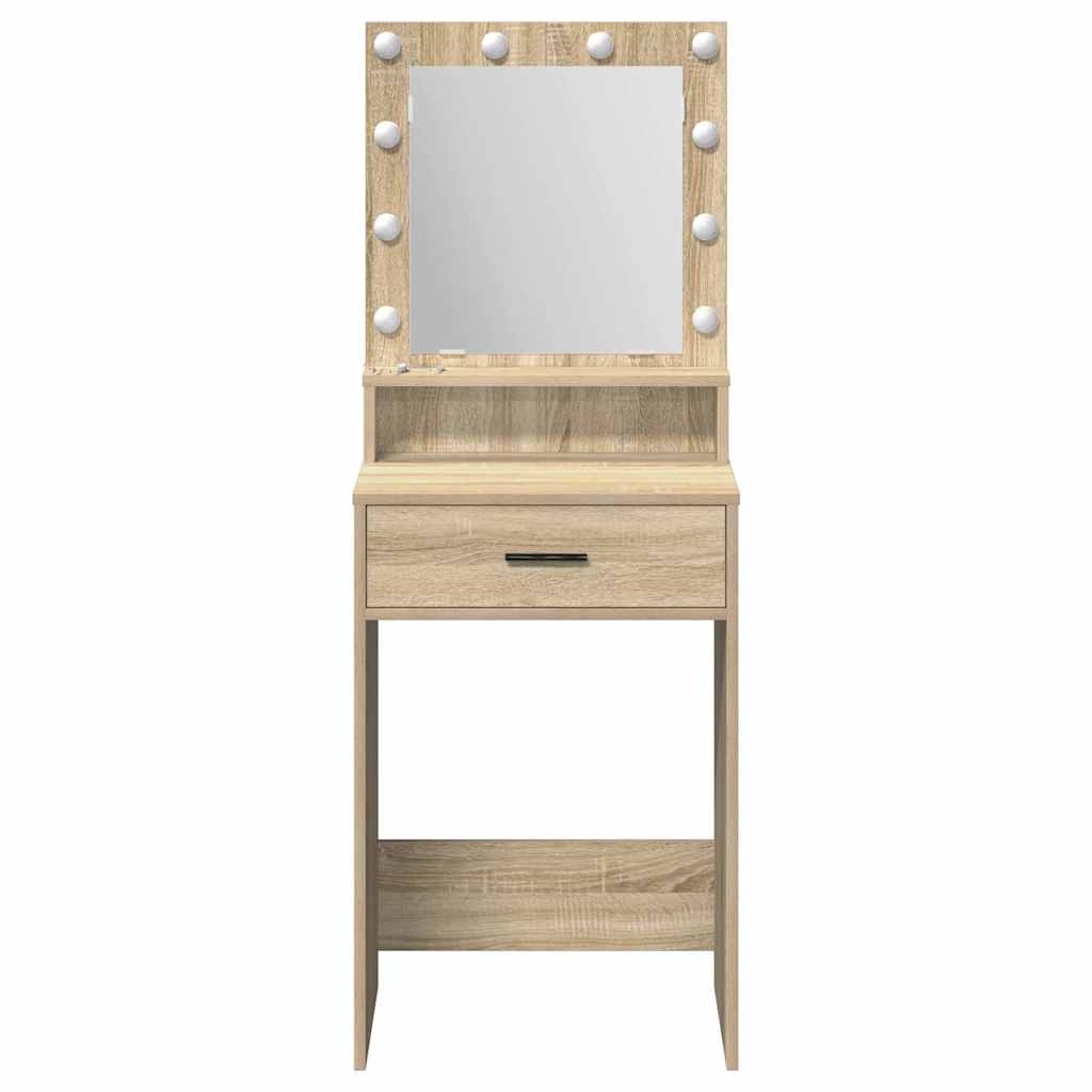 Sminkebord Med Skuff Sonoma Eik 50 X 41 X 135 Cm Konstruert Tre