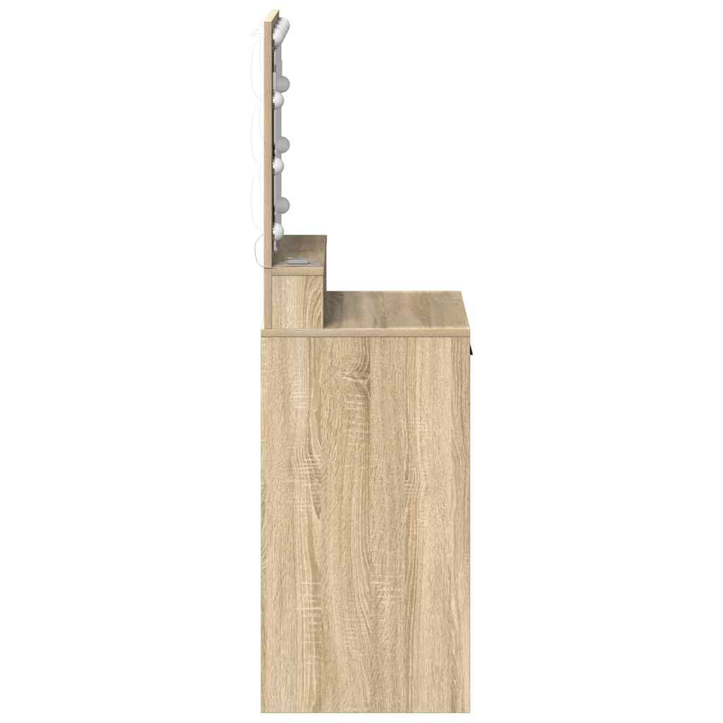 Sminkebord Med Skuff Sonoma Eik 50 X 41 X 135 Cm Konstruert Tre
