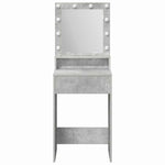 Sminkebord Med Hylle Betonggrå 50 X 41 X 135 Cm Konstruert Tre