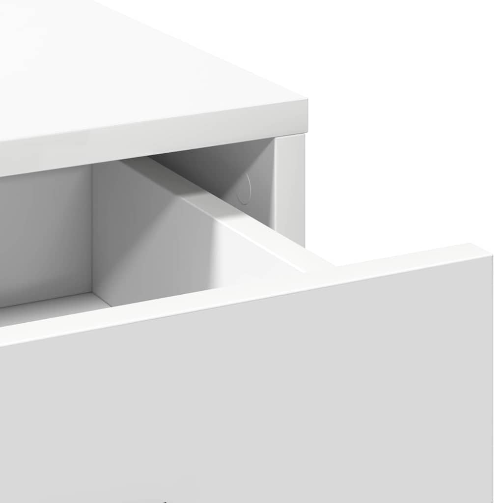 Sminkebord Med Speillys Hvit 79 X 41 X 140 Cm Konstruert Tre