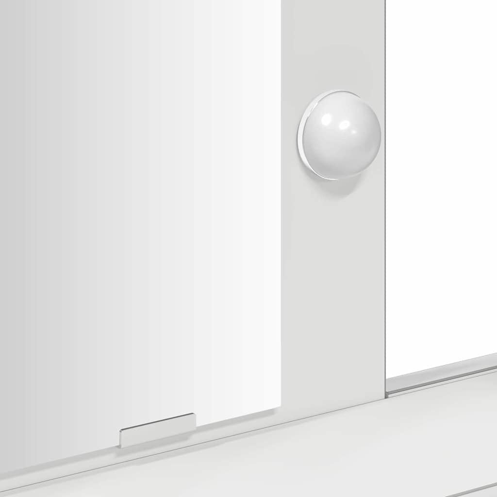 Sminkebord Med Speillys Hvit 100 X 41 X 140 Cm Konstruert Tre