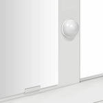 Sminkebord Med Speillys Hvit 100 X 41 X 140 Cm Konstruert Tre