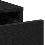 Sminkebord Med Speillys Svart 100 X 41 X 140 Cm Konstruert Tre
