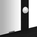 Sminkebord Med Speillys Svart 100 X 41 X 140 Cm Konstruert Tre
