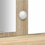 Sminkebord Med Speillys Brun 102 X 33 X 135 Cm Konstruert Tre