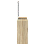 Sminkebord Med Speillys Brun 102 X 33 X 135 Cm Konstruert Tre