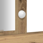 Sminkebord Med Speillys Brun 102 X 33 X 135 Cm Konstruert Tre