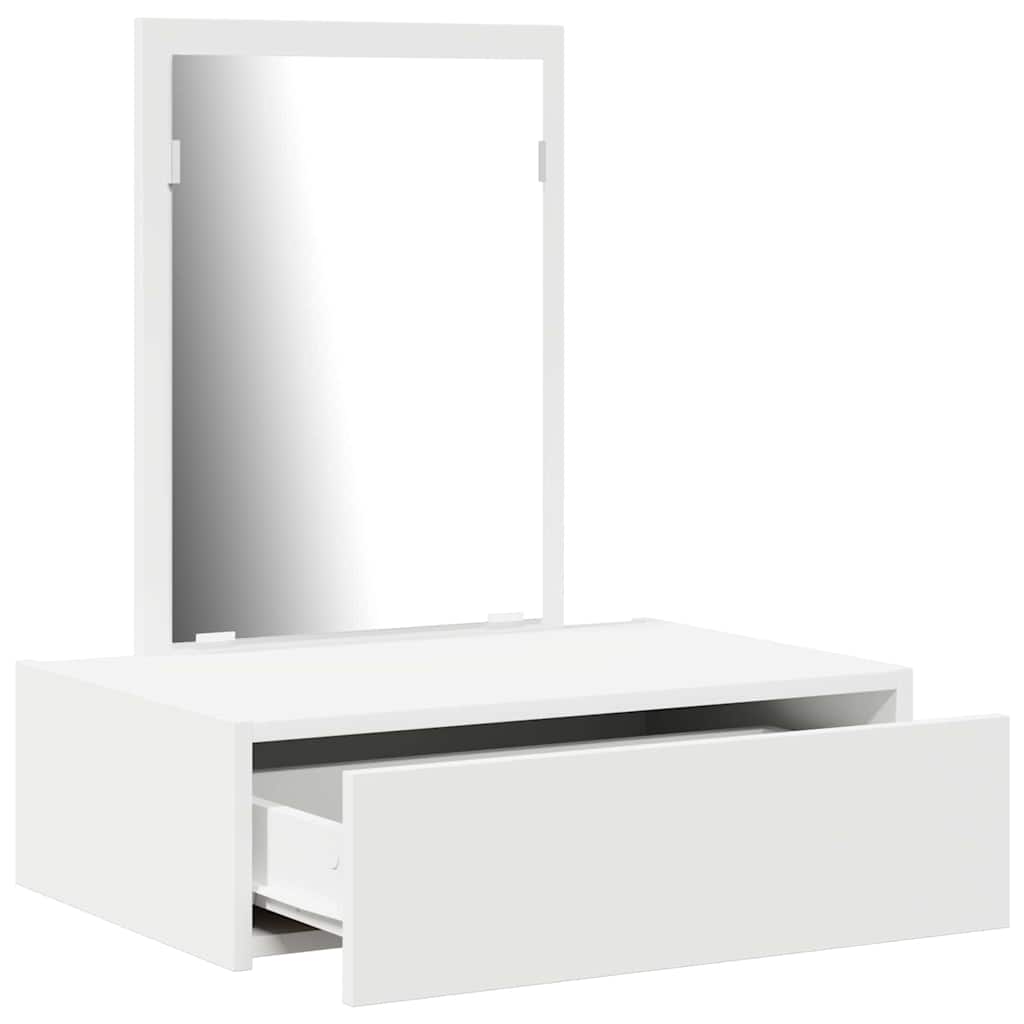 Sminkebord Med Skuff Hvit 60 X 40 X 70 Cm Konstruert Tre