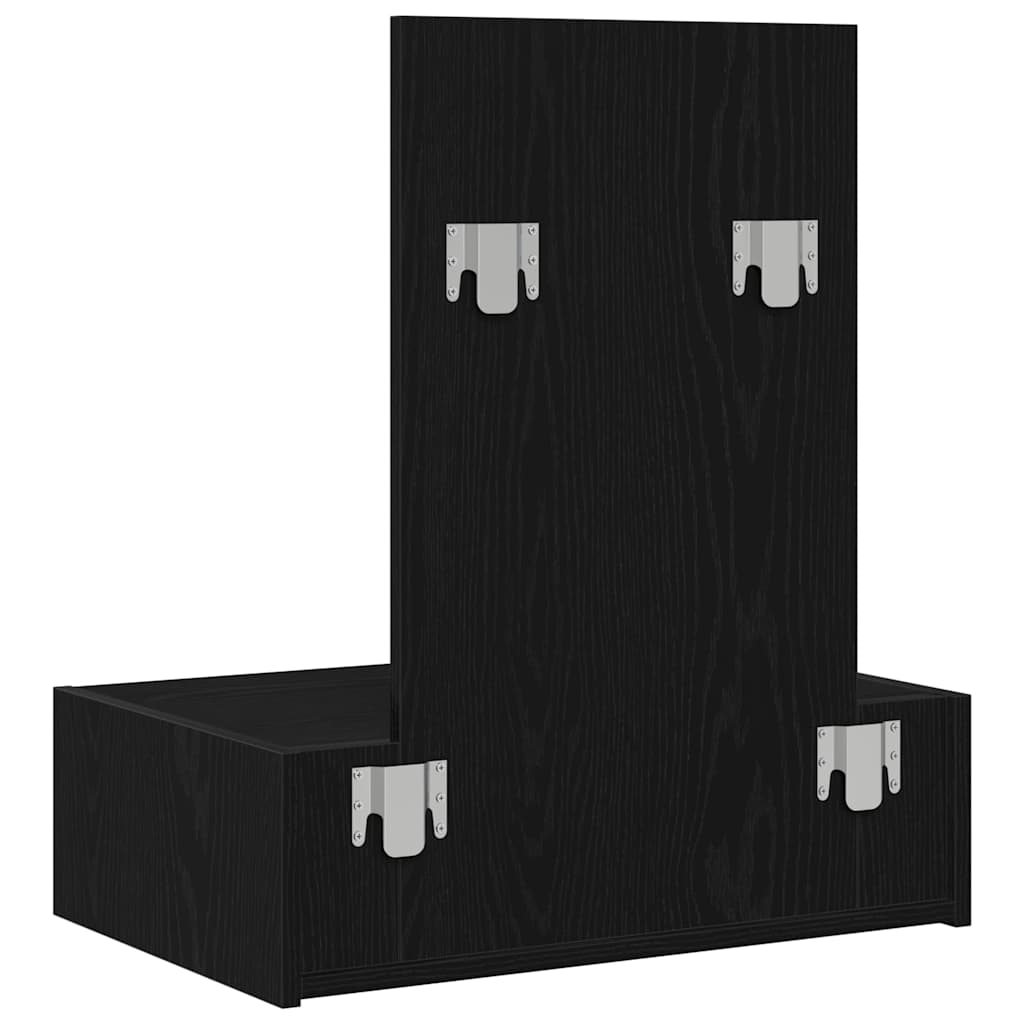 Sminkebord Med Skuff Svart 60 X 40 X 70 Cm Konstruert Tre