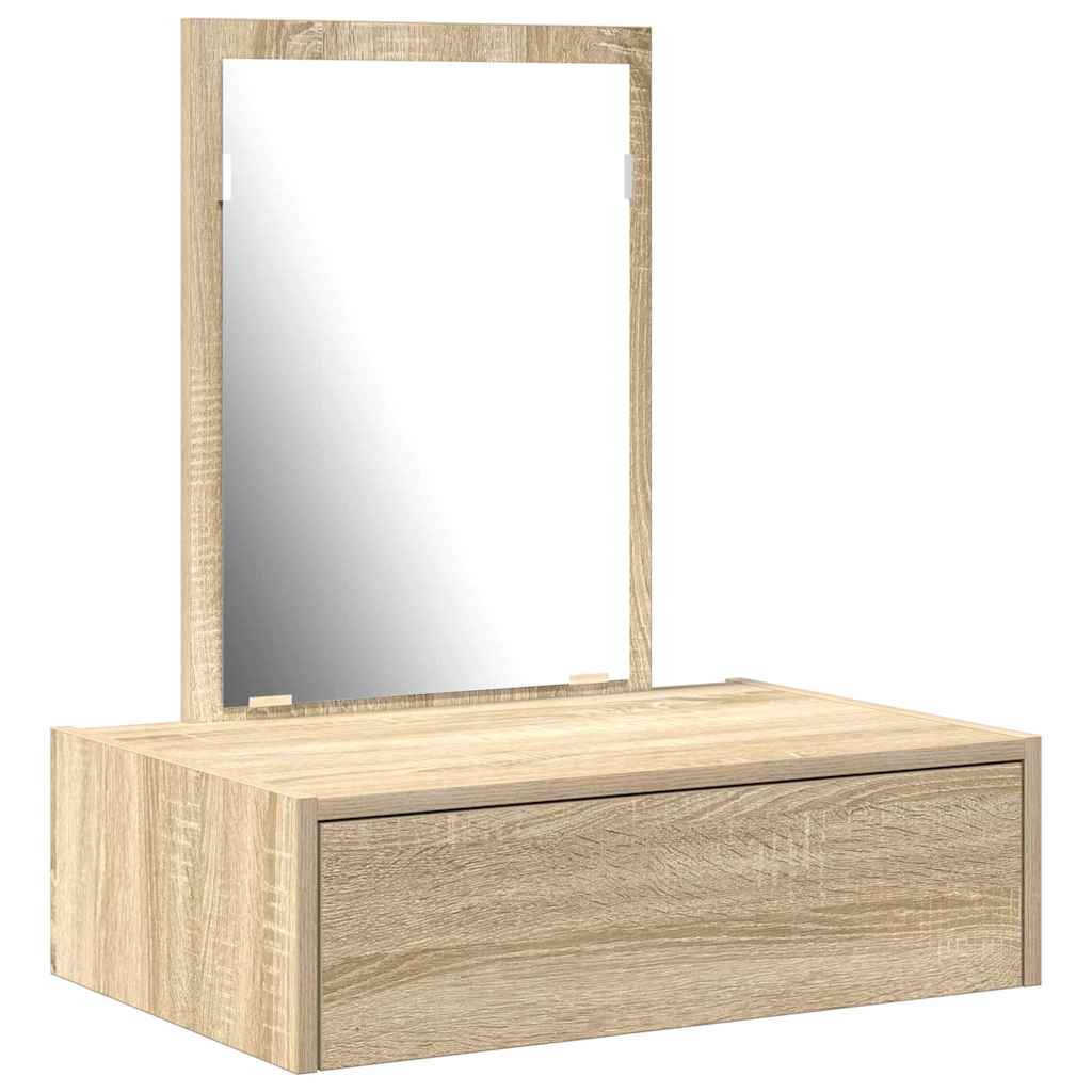 Sminkebord Med Skuff Brun 60 X 40 X 70 Cm Konstruert Tre