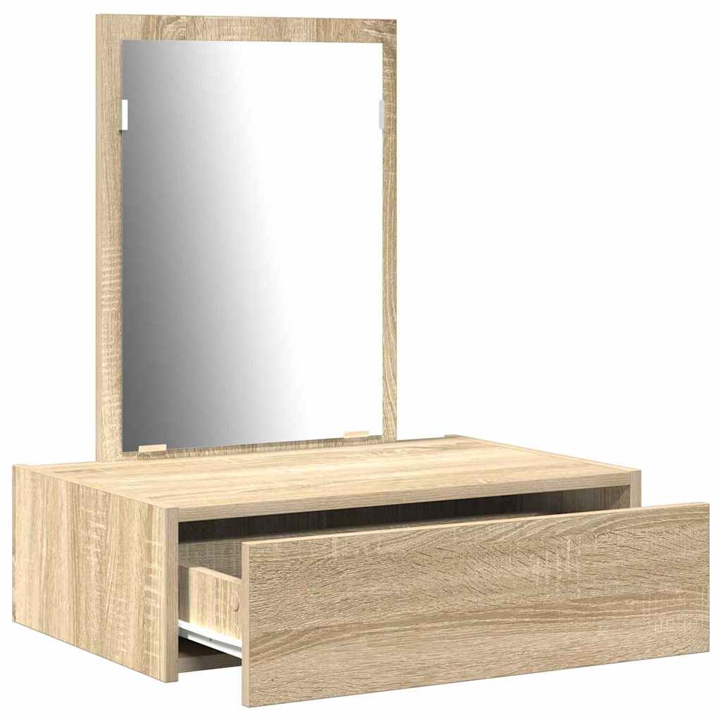Sminkebord Med Skuff Brun 60 X 40 X 70 Cm Konstruert Tre