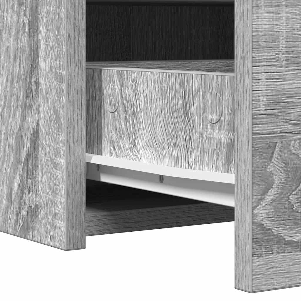 Sminkebord Med Skuff Grå 60 X 40 X 70 Cm Konstruert Tre