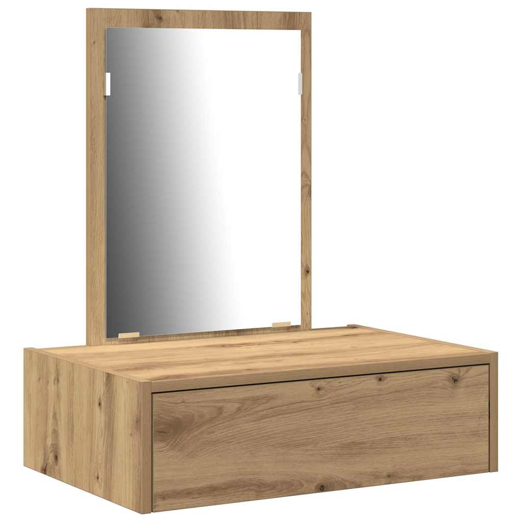 Sminkebord Med Skuff Brun 60 X 40 X 70 Cm Konstruert Tre
